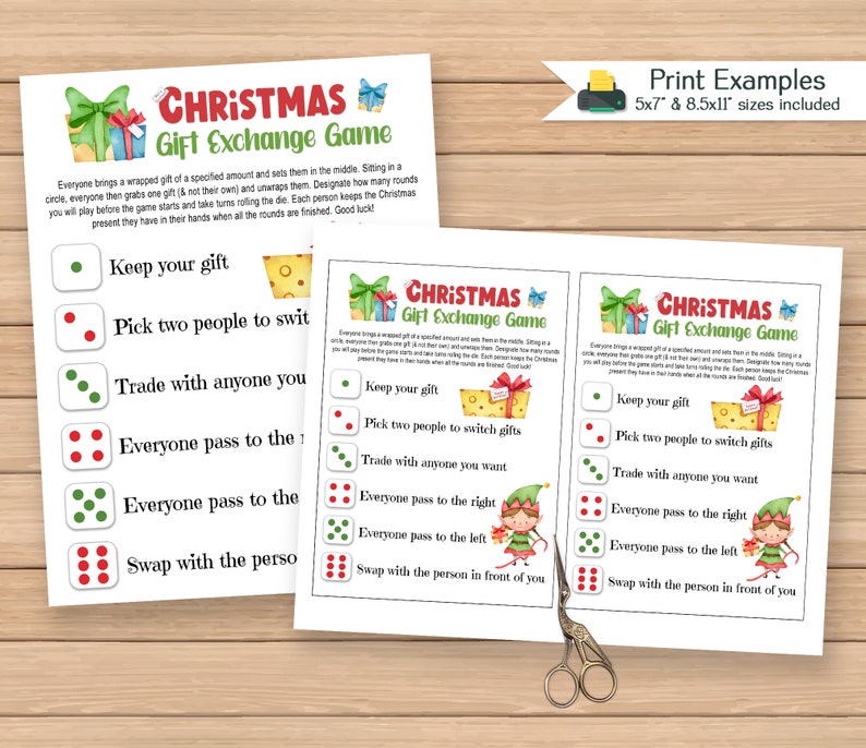 Christmas Gift Exchange Game Christmas Party Activity - Etsy