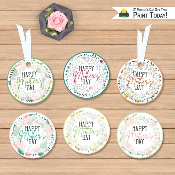 Printable Happy Mother's Day 2 Round Tags