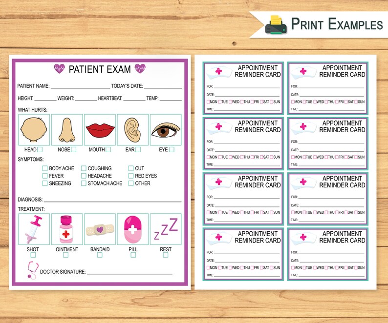 Pretend Play Doctor Printable Clinic Hospital Pretend Etsy