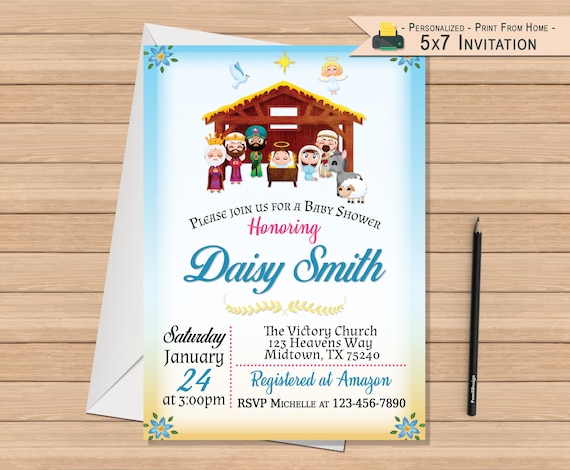 religious baby shower invitations