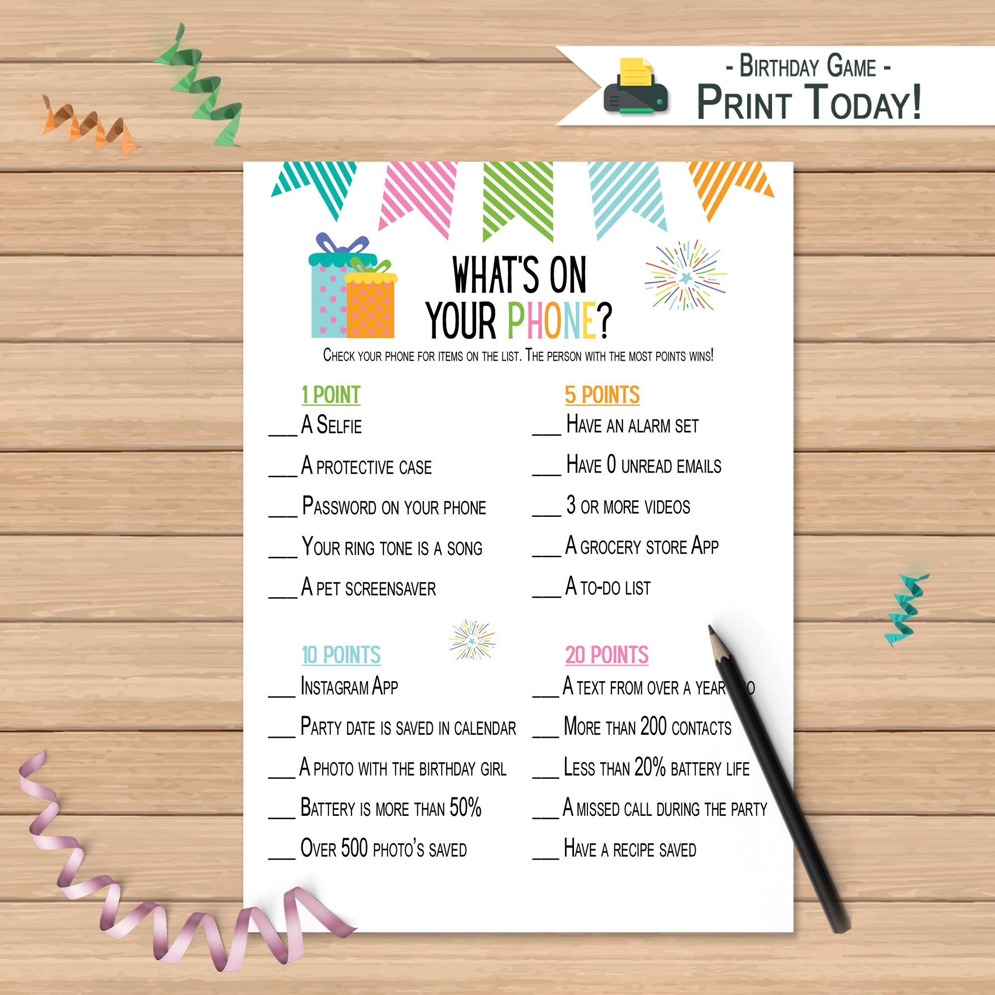 What's on Your Phone Game Quiz Birthday Activity - Etsy Australia
