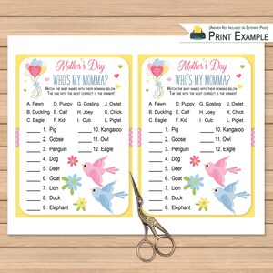 Mother's Day Game Mother's Day Quiz Printable - Etsy