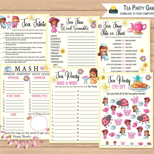Printable Tea - Etsy