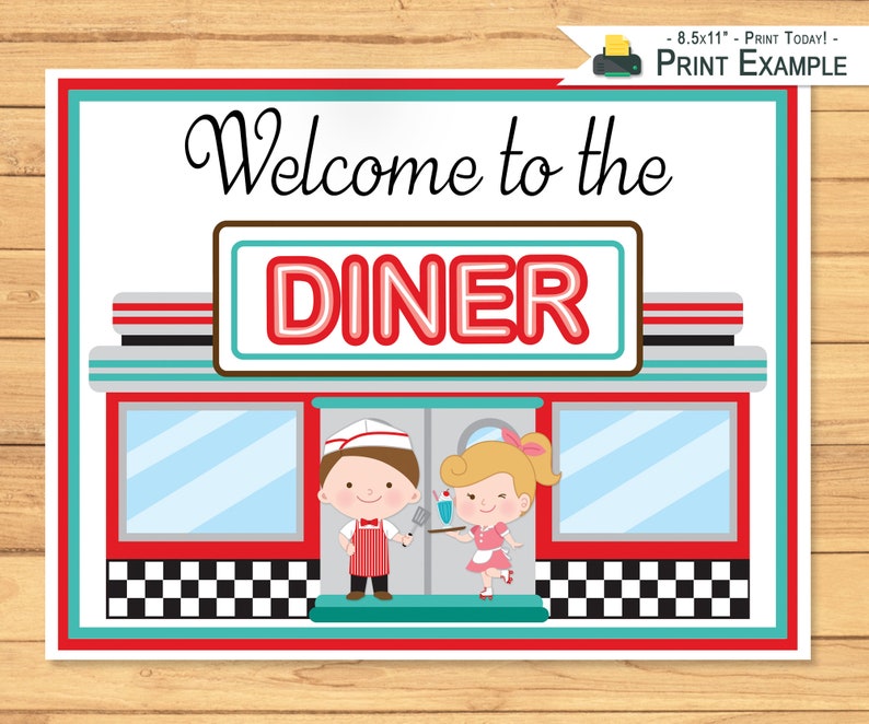Pretend Play Restaurant Printable Diner Food Pretend | Etsy