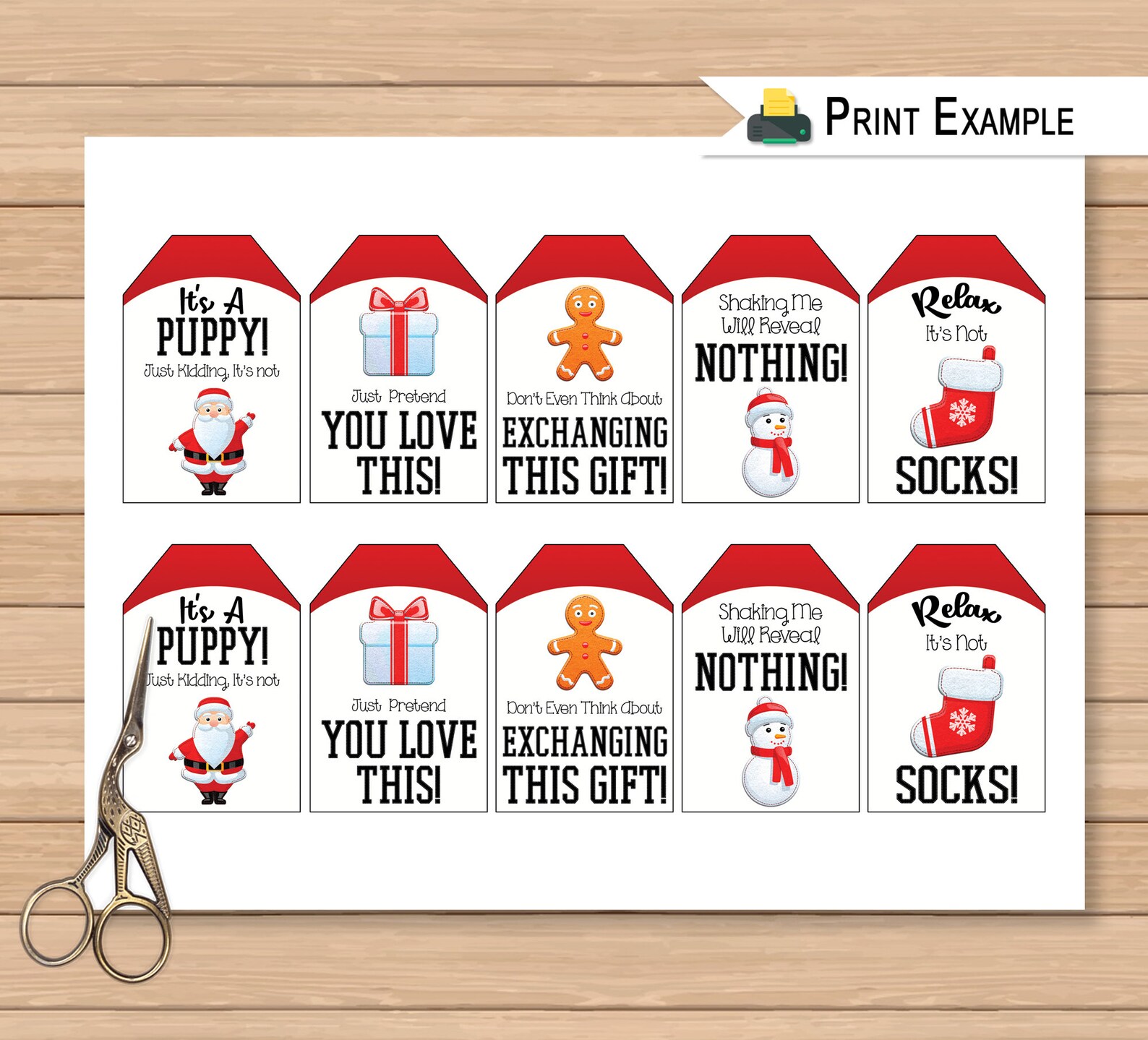 Funny Christmas Tags 