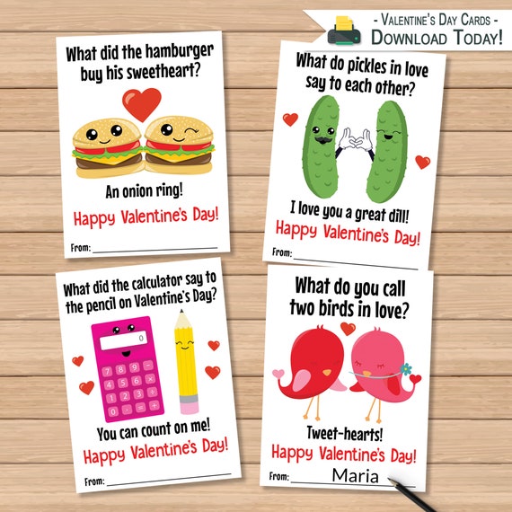 Funny Riddle Valentines Day Cards Valentine Riddle Cards for Etsy