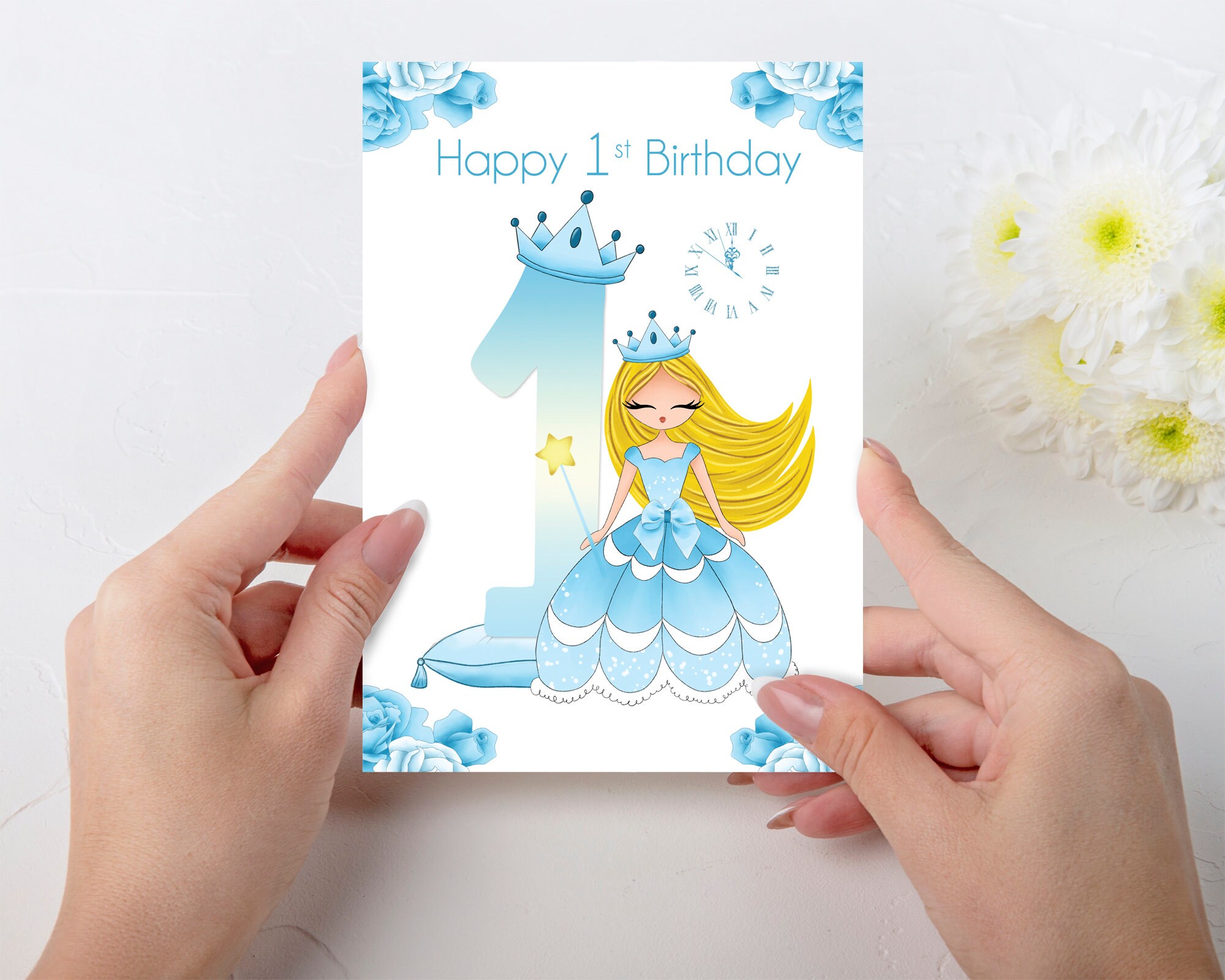 Printable Happy 1st Birthday Card Happy Birthday Turning One | Etsy