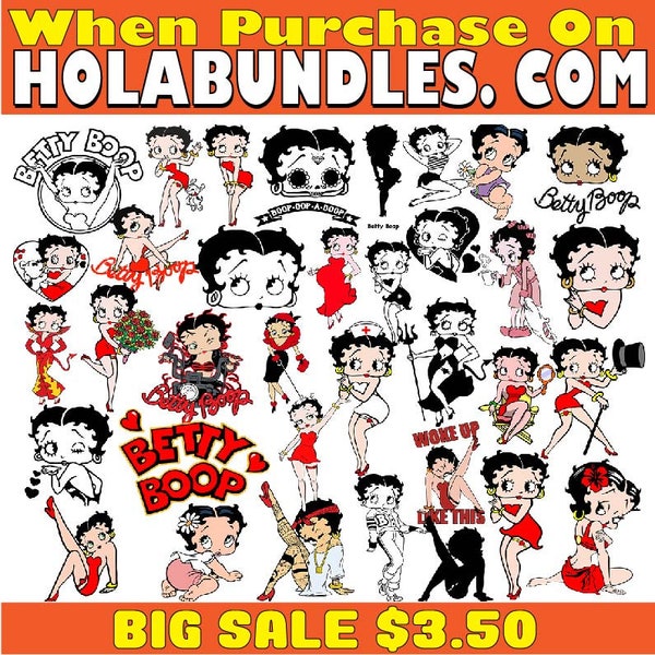 Betty Boop SVG Bundle,Betty Boop,SVG, Easy Cut,Tshirt print Betty Boop Png,Instant Download,Cricut Cut File,Silhouette, Cut File