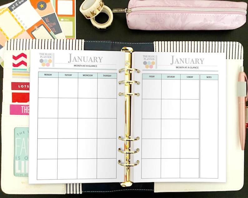 Printable Blog Planner Social Media Planner Instant Download image 4