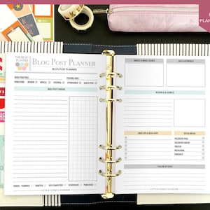 Printable Blog Planner Social Media Planner Instant Download image 1