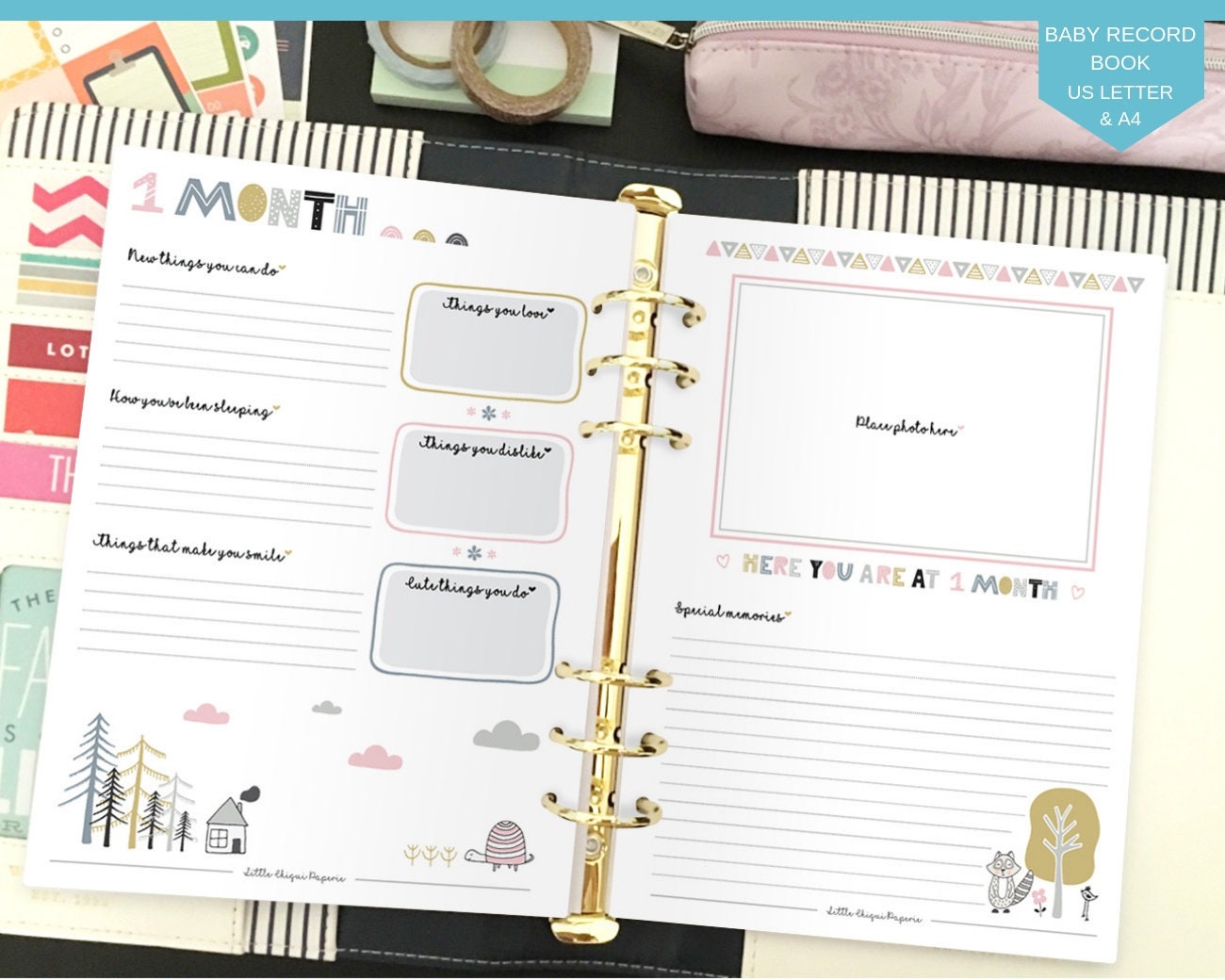 Baby Book Printable Baby Book Pages Baby Memory Book | Etsy