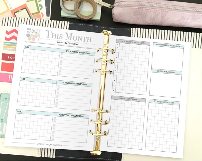 Printable Blog Planner Social Media Planner Instant Download image 3