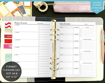 2021-2022 Teacher Planner - Printable Teacher Lesson Planner - Academic Teacher Planner - Teacher Lesson Planner - INSTANT DOWNLOAD