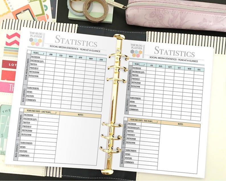 Printable Blog Planner Social Media Planner Instant Download image 8