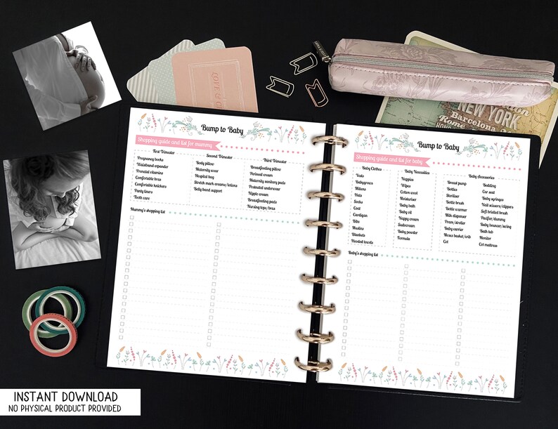 The Ultimate Pregnancy Journal Printable Pregnancy Journal Bump to Baby book Pregnancy Planner Instant Download image 7