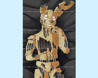 Dakimakura springtrap (fnaf) Anime Double sided Print Life-size Body Pillow  Cover