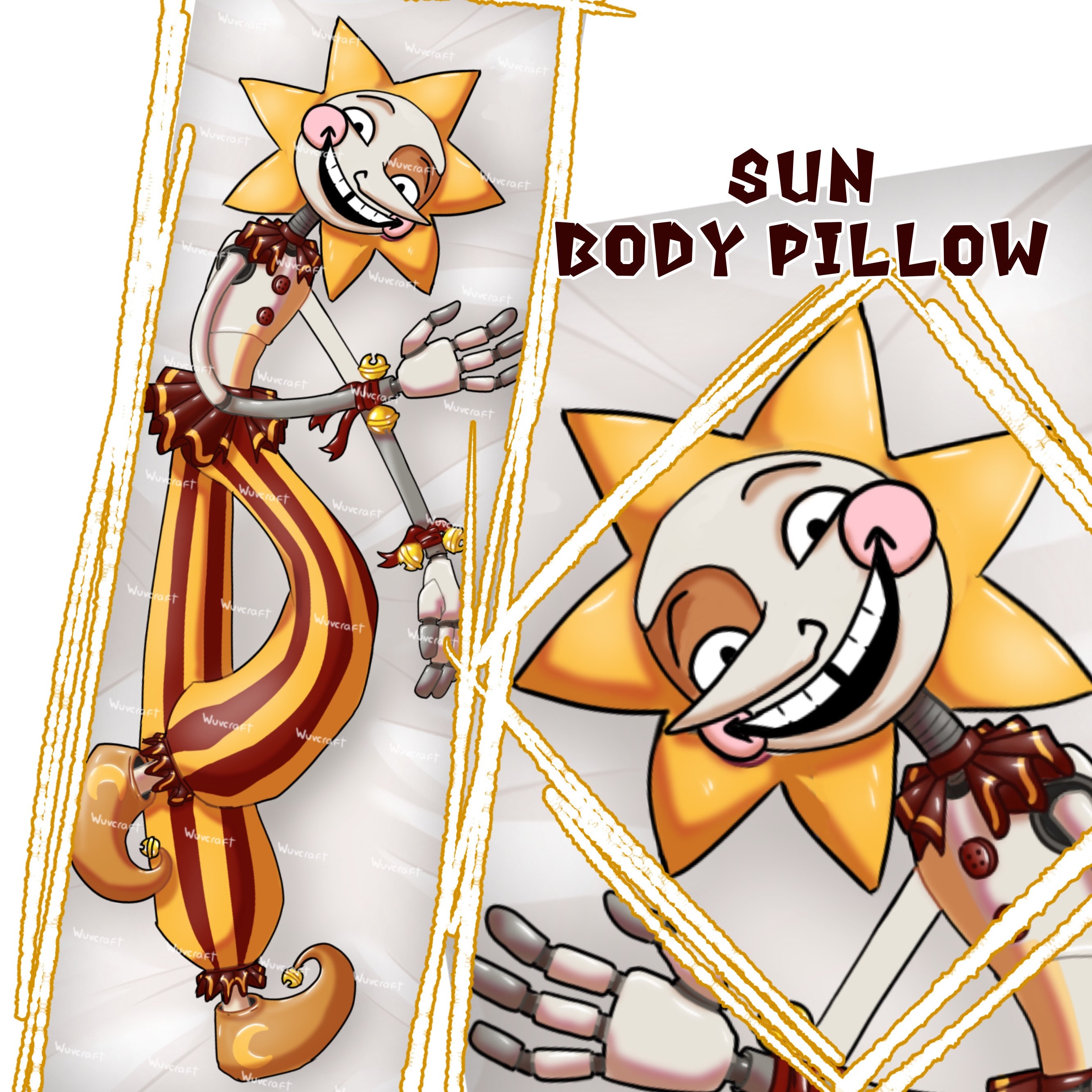FNAF body pillow dakimakura Sun Security breach Etsy Schweiz