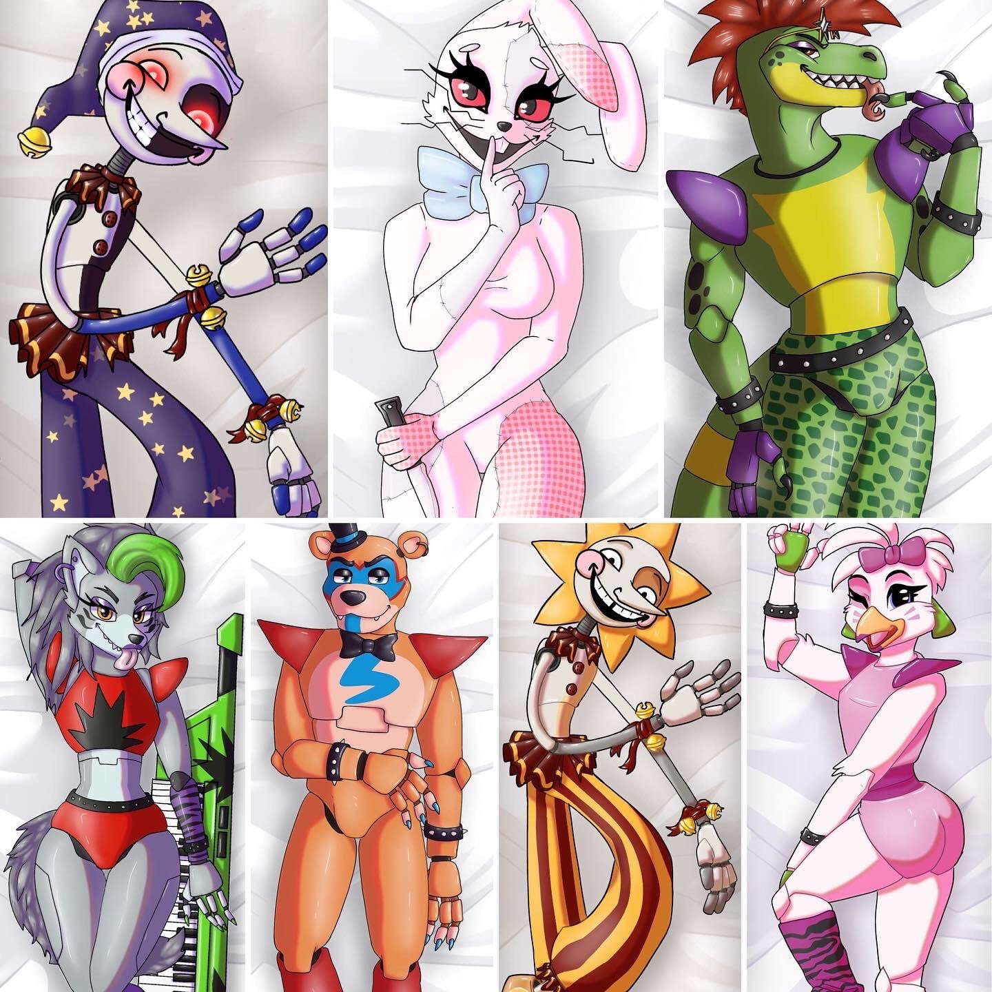 Dakimakura Anime Glitchtrap (FNAF) Double sided Print Life-size