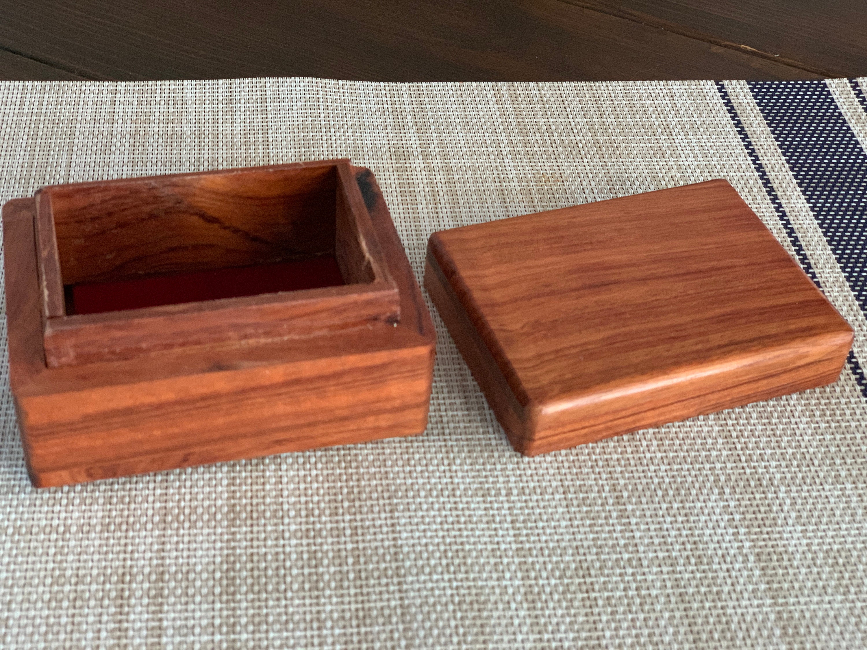 Handmade Exotic Wood Trinket Box Etsy