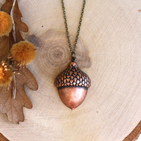 Acorn Necklace - Nature Jewelry, Woodland Collection