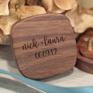 Wooden Ring Box, Personalized Ring Box, Engagement Proposal Ring Box, Ring Bearer Box, Engraved Custom