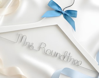 Bride Personalized Wedding Hanger | Custom Name Bridal Dress Hanger | Photo Prop | Ships 1-3 Days