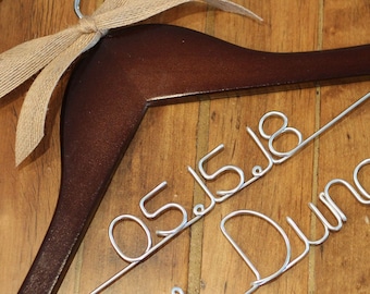 Add a Top Line to Your Hanger, Bridesmaid Hanger, Bride Hanger