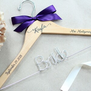 Percha de boda, Percha de novia, Perchas personalizadas, Percha nupcial, Sra. Percha, Percha de alambre personalizada, Calcomanía de novia