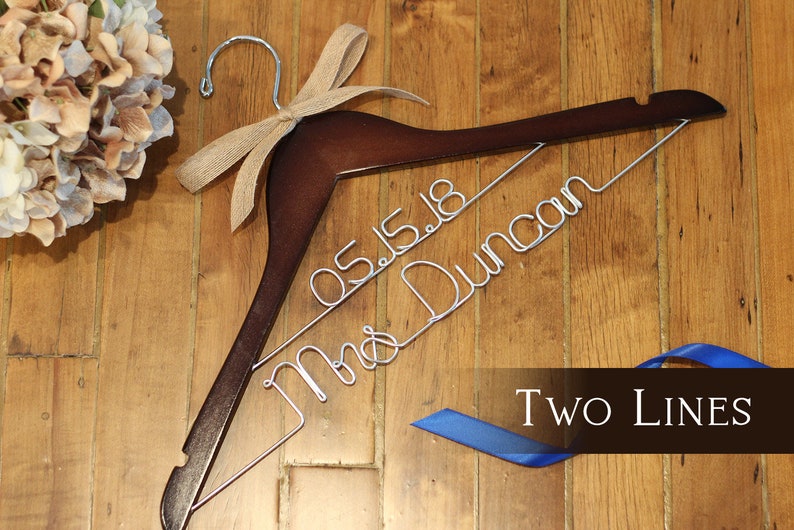 Groom Hanger, Mr Hanger, Groomsman Gift, Bride Hanger, Bridal Hanger, Mrs Hanger image 4