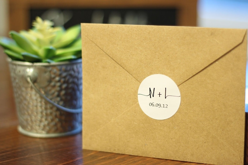 Wedding Stickers Personalized Stickers Invitation Envelope Etsy