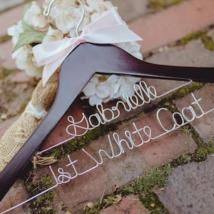 First White Coat Hanger, 1st White Coat, Pharmacist Gift, Custom Wire Hanger, Doctor Gift, White Coat Ceremony, PA Gift, Wedding Hanger Gift