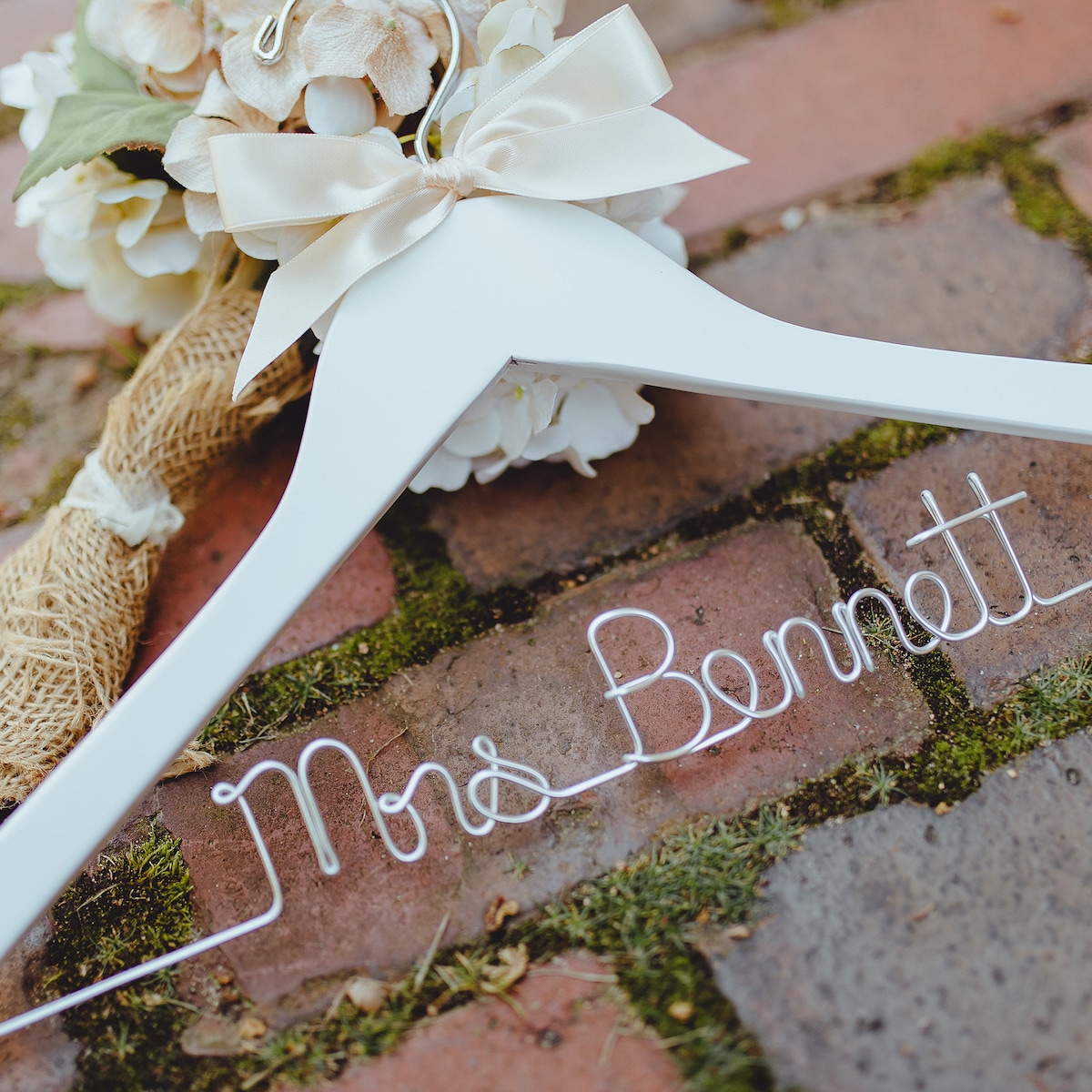 Wedding Hanger, Bride Hanger, Personalized Hanger, Bridal Hanger, Wedding Dress Hanger, Custom Wire Hanger, Mrs Name Hanger - Etsy