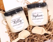 Custom Name Sugar Scrub Bath Soak Two Pack, Body Scrub, Bridesmaid Gifts, Personalized Bath Scrubs, Natural Essential Oils Bath Scrubs