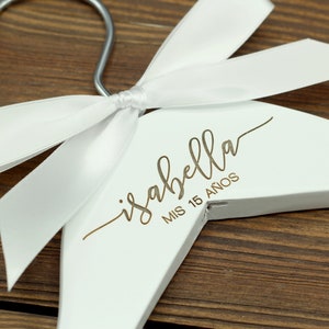 Mis 15 Años Hanger, Quinceañera Gift, Personalized Hanger, Dress Hanger, Custom Hanger, Name Hanger