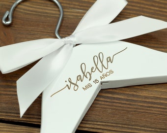 Appendiabiti Mis 15 Años, regalo per la Quinceañera, appendiabiti personalizzato, appendiabiti per abiti, appendiabiti personalizzato, appendiabiti con nome