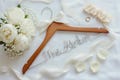 Personalized Wedding Hanger for Bride | Custom Name Bridal Dress Hanger | Wedding Day Photo Prop | Bridesmaid Gift