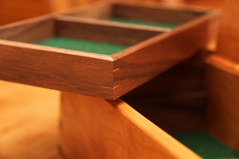 Wooden jewellery box hidden hinge Etsy