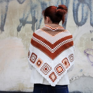 Granny Square Scarf Pattern — Trendy Crochet Bandana Pattern (PDF)