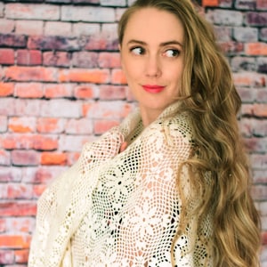 Hochzeits-Schal gehäkelt, Muster gehäkelt wrap Muster gehäkelt Schal gehäkelt Braut gewickelter Bolero gehäkelt Hochzeits-Stola gehäkelt Braut Stola