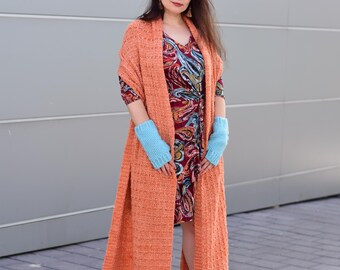 Knit Oversized Scarf Pattern: Chunky Shawl Wrap (PDF)