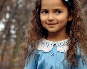 Crochet Lace Collar Pattern: Vintage Style Accessory, 6 Sizes Kids to Adults (PDF)