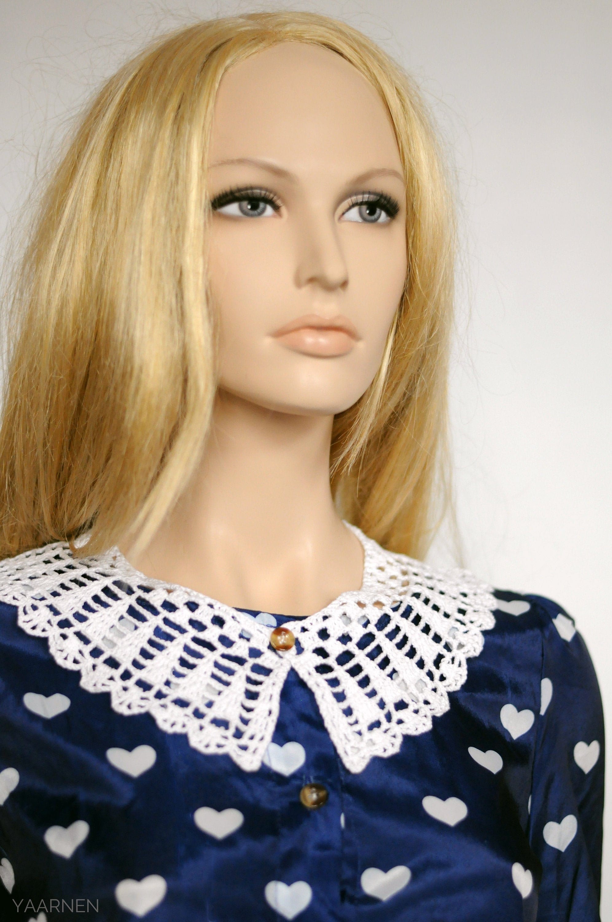 31 Crochet Collar Patterns with Spider Web, Lace, and Strawberry Styles 17 Crochet Lace Collar Pattern: Peter Pan