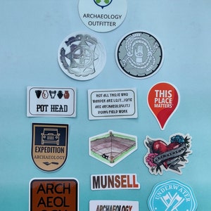 Archaeology Stickers/ Bottle Stickers/ Archaeology Love/ Archaeology Gifts