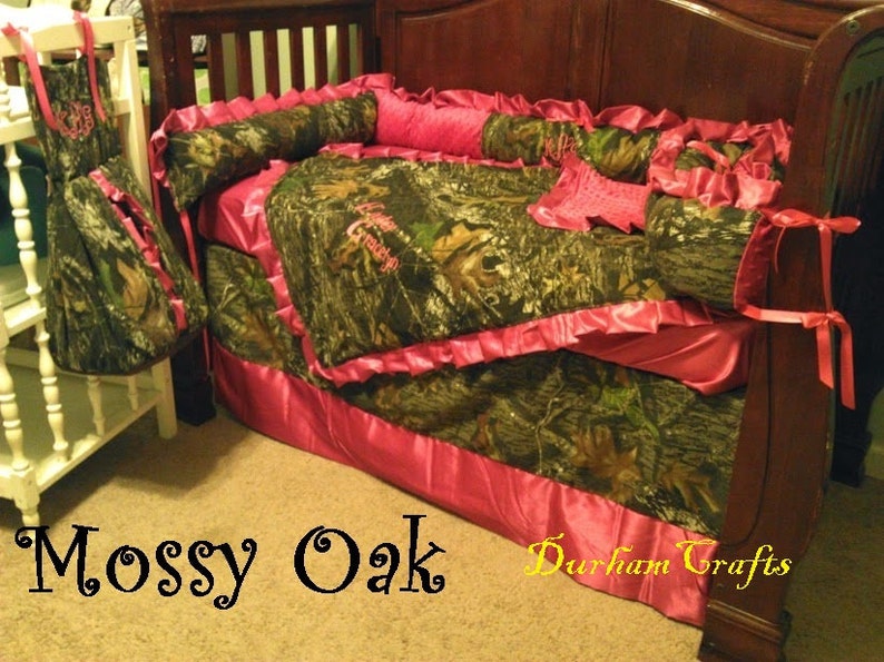 Baby Bedding Set Mossy Oak Camo And Your Color Choice Ruffled Etsy
