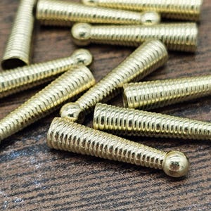 Heavy Weight Gold Tone Bolo Tips (10 Pieces)