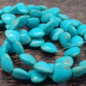 14 mm Türkise Herz Howlith Stein Perlen (1 Strang)