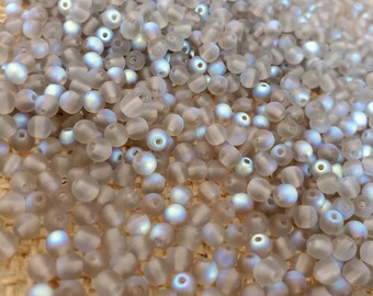 200 Black Diamond Crystal Glass 4mm Round Round Beads
