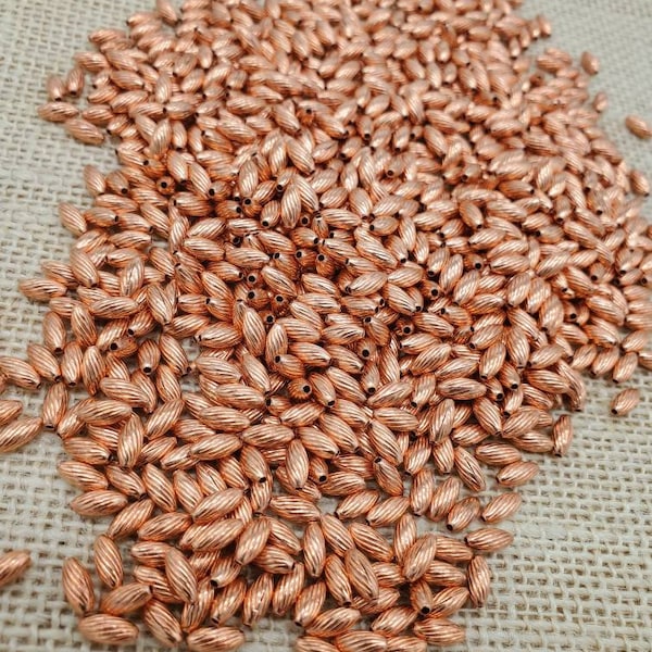 Pure 100% Copper 7mm Twisted Tube Bead (36 Pieces)