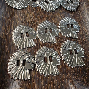 Silver Tone Indian Head Conchos