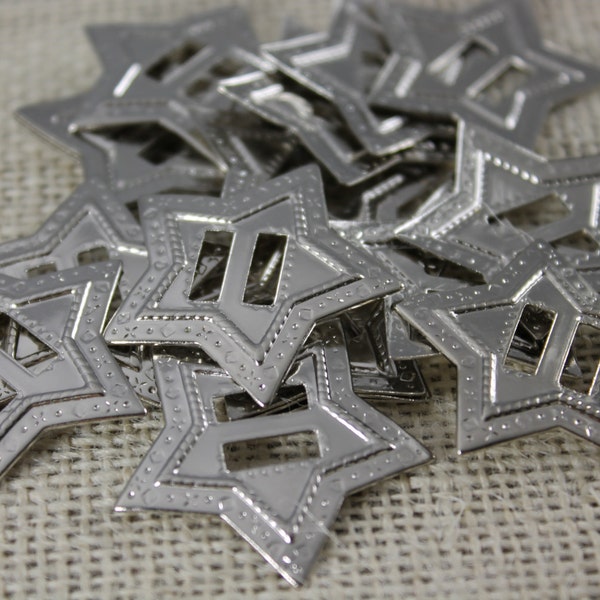 Vintage Silver Star Conchos (6 pieces or 20 pieces)